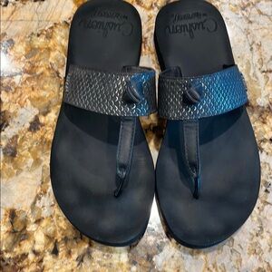 Black REEF Textured Strap SANDALS
